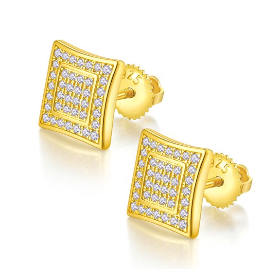 Moissanite Diamond Stud for Women Men 0.45cttw D Color VVS1 Clarity 925 Sterling Silver Moissanite Studs Earring Round Cut Lab Grown Diamond Stud Earrings for Women Men