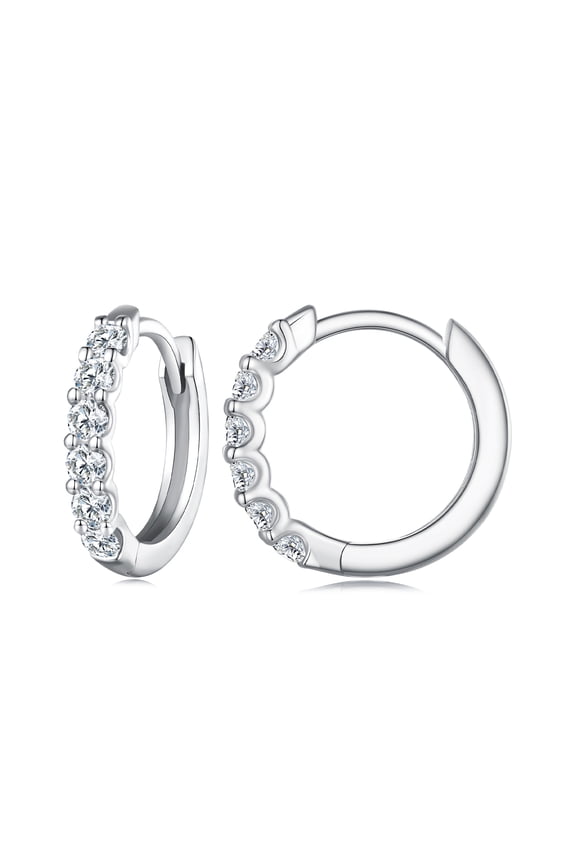 Moissanite Ear Climbers Moissanite Stud Earrings 925 Sterling Silver Lab-Created Diamond Alternative Jewelry for Women Men