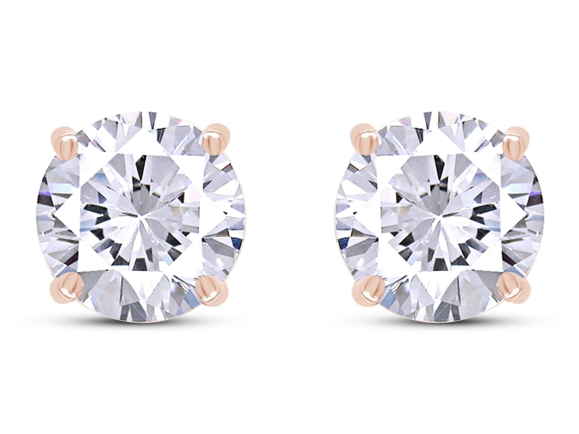 Moissanite Stud Earrings For Women - Lab-Created Diamonds, 0.1 Ct To 1 Ct, Sterling Silver