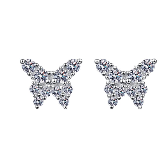 Moissanite Earrings for Women D Color VVS1 Clarity Moissanite Stud Earrings Hypoallergenic 925 Sterling Silver Diamond Studs Earring Women Jewelry