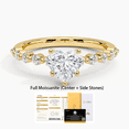 thumbnail image 1 of Moissanite Engagement Half Coverage Rings for Women D Color VVS1 Clarity 925 Sterling Silver Heart Cut Halo Moissanite Wedding Promise Band Rings Size 5-10, 1 of 7