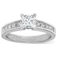 thumbnail image 1 of Moissanite Engagement Ring 1.75 Princess Cut Moissanite Diamond Ring On 10K White Gold, 1 of 2
