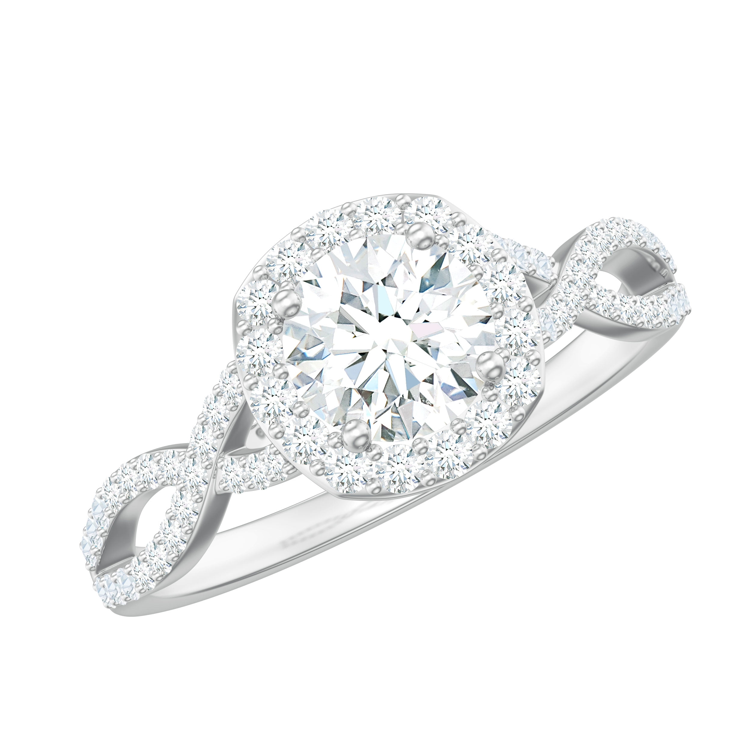 Adored 1 Carat Moissanite 925 Sterling Silver Crisscross Ring main image 0