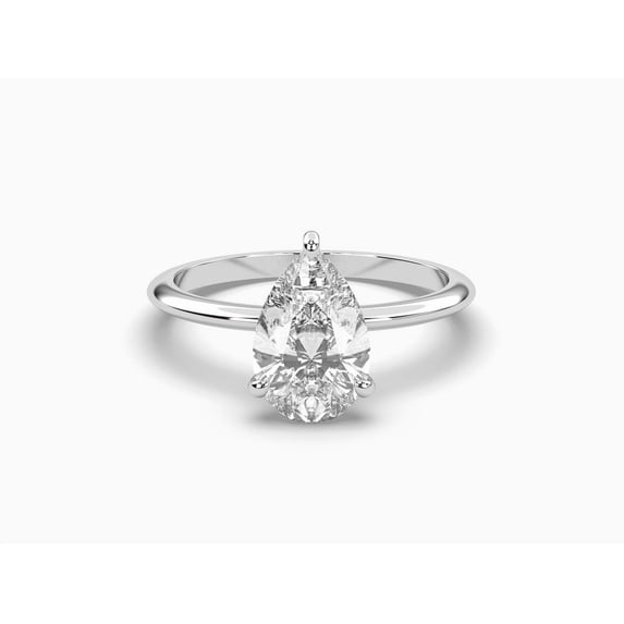 Moissanite Engagement Ring Pear Cut Ring 925 Sterling Silver Ring Gift For Her