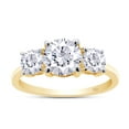 thumbnail image 1 of Moissanite Engagement Ring, Moissanite Rings for Women Couples, 2CT Lab Created Round Diamond In 18K Yellow Gold Over Sterling Silver Engagement Rings-6.5, 1 of 6