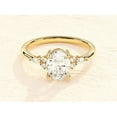 thumbnail image 1 of Moissanite Engagement Ring for Women Oval Clasic Promise wedding jewellery gift for her man, 1 of 5