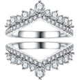 thumbnail image 1 of Moissanite Engagement Rings 1.0/2.0cttw D Color VVS1 925 Sterling Silver Crown Wedding Rings Mask Promise Ring Wedding Band Eternity Rings for Women with Certificate, 1 of 18