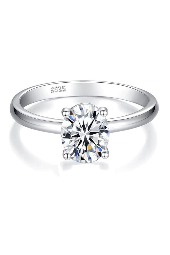 Moissanite Engagement Rings Diamond Promise Ring 1 Carat D Color 925 Sterling Silver Moissanite Ring Diamond Wedding Ring for Bride Diamond Anniversary Rings for Women