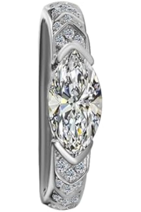 Moissanite Engagement Rings Diamond Promise Ring 1 Carat D Color Sterling Silver Moissanite Ring Diamond Wedding Ring for Bride Diamond Anniversary Rings for Women