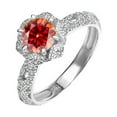 thumbnail image 1 of Moissanite Engagement Rings for Women 1ct D Color VVS1 Clarity Sterling Silver Diamond Rings Green/Yellow/Red Moissanite Wedding Bands with Certificate, 1 of 9