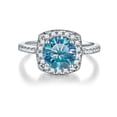 thumbnail image 1 of Moissanite Engagement Rings for Women 2ct D Color 925 Sterling silver Diamond Rings Wedding Anniversary Promise Rings Gifts for Her Wife with Certificate, 1 of 8