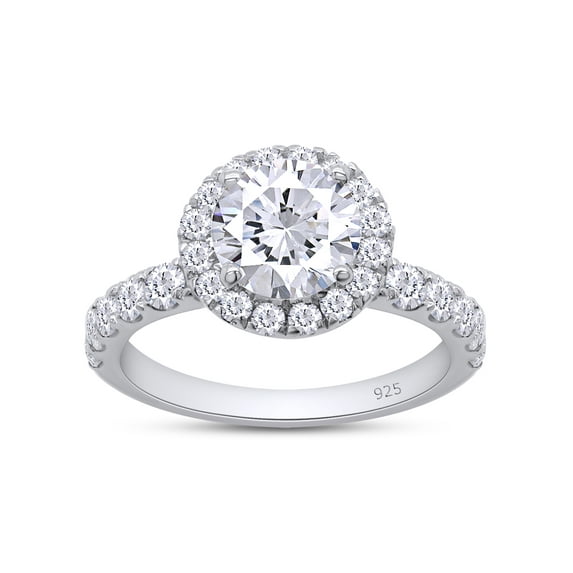 Moissanite Engagement Rings for Women Wedding Rings 1.64ct D Color VVS1 Clarity Round Cut Lab Created Diamond Moissanite Ring in 925 Sterling Silver plated with 18K White Gold - 4