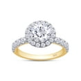 thumbnail image 1 of Moissanite Engagement Rings for Women Wedding Rings 1.64ct D Color VVS1 Clarity Round Cut Lab Created Diamond Moissanite Ring in 925 Sterling Silver plated with 18K Yellow Gold - 8.5, 1 of 5