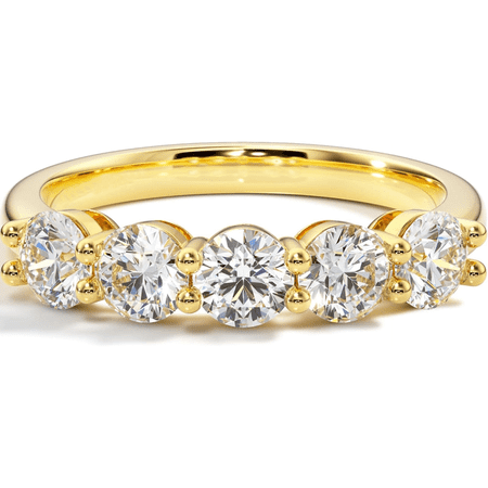 Moissanite Rings Engagement Jewelry, 1.5ct Round Cut Diamonds, 18K Yellow Gold Jewelry Wedding Stackable love Ring,Birthday Anniverseey Mother's Day Gifts for Her Women Wife