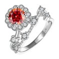 thumbnail image 1 of Moissanite Engagement Rings for Women 1ct D Color VVS1 Clarity Diamond Rings S925 Sterling Silver Moissanite Wedding Bands with Certificate, 1 of 8