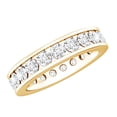 thumbnail image 1 of Rosec Jewels Moissanite Eternity Ring - Wedding Anniversary Ring - D-VS1 Grade Certified, 10K Yellow Gold, US 11.50, 1 of 8