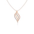 thumbnail image 1 of Moissanite Flame Shape Pendant Necklaces for Women in 18K Rose Gold Vermeil, April Birthstone Jewelry Gifts for Her Birthday, Anniversary, Graduation, Christmas, Mothers Day, Valentines, 1 of 7
