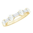 thumbnail image 1 of Rosec Jewels Moissanite Half Eternity Ring for Women - D Color VS1 Clarity, 10K Yellow Gold, US 3.00, 1 of 8
