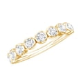 thumbnail image 1 of Rosec Jewels Moissanite Half Eternity Ring for Women - Bezel Set Ring - D-VS1 Grade, 10K Yellow Gold, US 11.50, 1 of 5