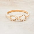 thumbnail image 1 of Moissanite Infinite Love Band Ring Minimalist Stacking Ring Gift For Her 925 Sterling Silver Rose Gold Plated Gemstone Jewelry For Women Gift, 1 of 5