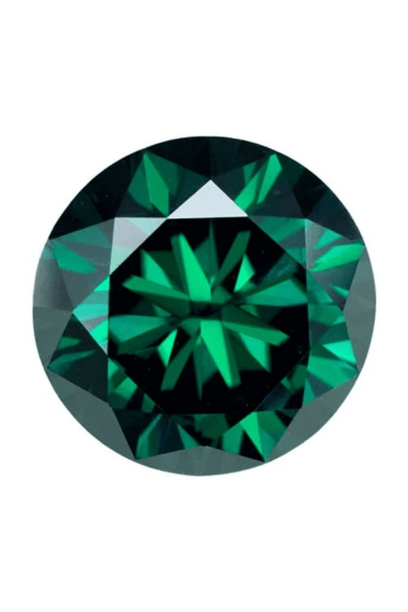 Moissanite Loose Stone Green Round Brilliant Cut Lab Grown Diamond Gemstones for Jewelry Making,Engagement Ring Pendant Necklace Earrings with GRA Certificate Anniversary Gifts