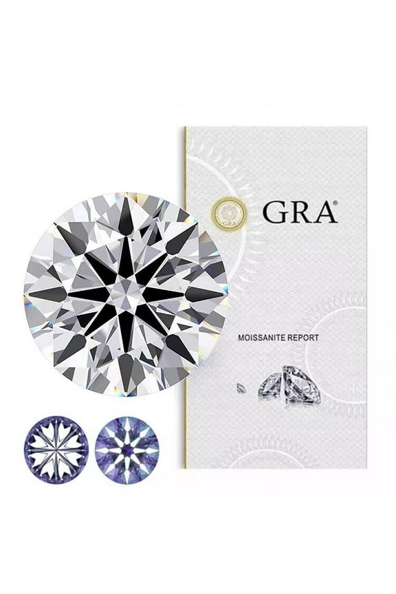 Moissanite Loose Stone Round Brilliant Cut 3m--18mm Lab Grown Diamond D Color VVS1 Clarity Loose Gemstones for Jewelry Making,Engagement Ring Pendant Necklace Earrings with GRA Certificate Anniversary
