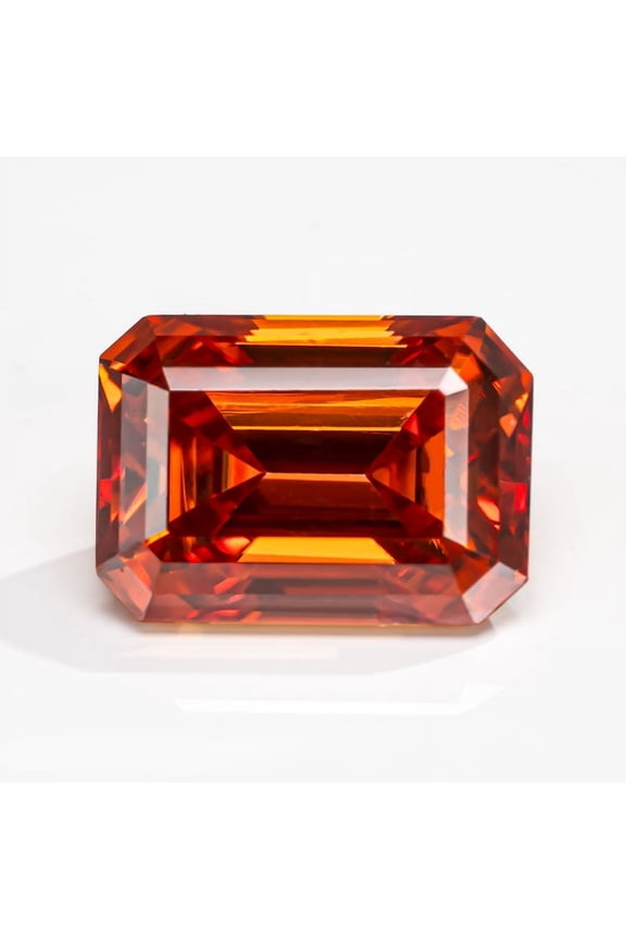 Moissanite Loose Stones Colorful Emerald Cut Lab Grown Diamond Gemstones for Jewelry Making Engagement Ring Pendant Necklace Earrings with GRA Certificate Anniversary Gifts