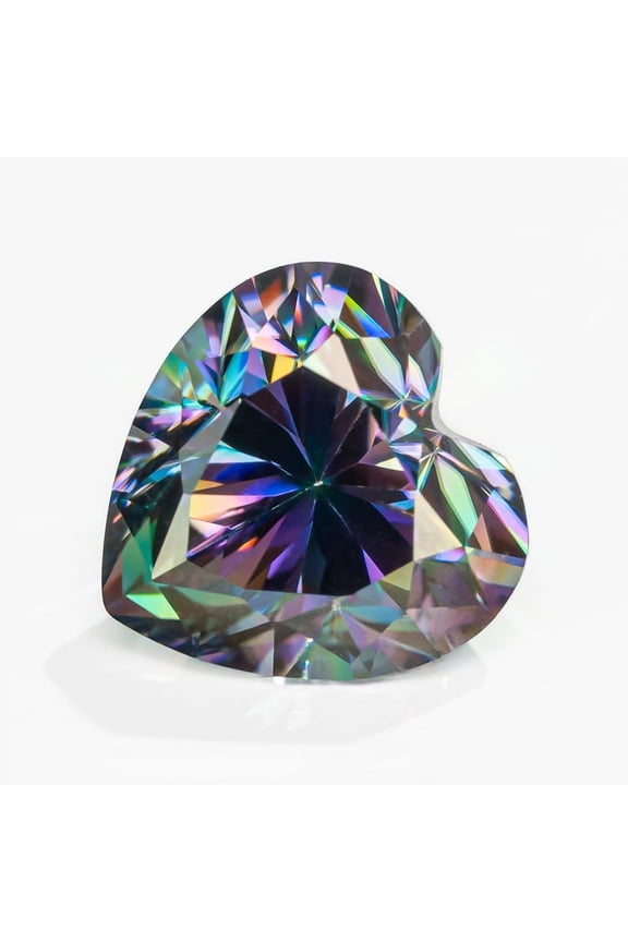 Moissanite Loose Stones Colorful Heart Shape Lab Grown Diamond Gemstones for Jewelry Making Engagement Ring Pendant Necklace Earrings with GRA Certificate Anniversary Gifts