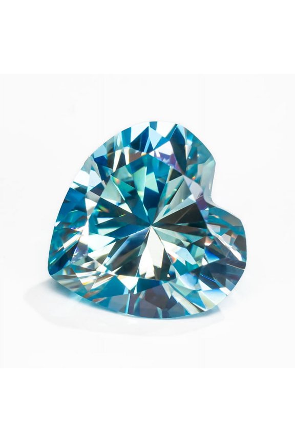 Moissanite Loose Stones Colorful Heart Shape Lab Grown Diamond Gemstones for Jewelry Making Engagement Ring Pendant Necklace Earrings with GRA Certificate Anniversary Gifts