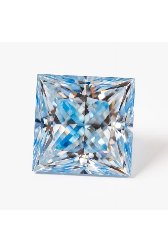 Moissanite Loose Stones Princess Cut Pink Square Brilliant VVS1 Clarity Loose Gemstones for Jewelry Making,Engagement Ring Pendant Necklace Earrings with GRA Certificate 1.0-6.0Carat