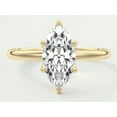thumbnail image 1 of Moissanite Marquise cut gemstone engagement ring 925 sterling silver Yellow Gold Plated ring, 1 of 5