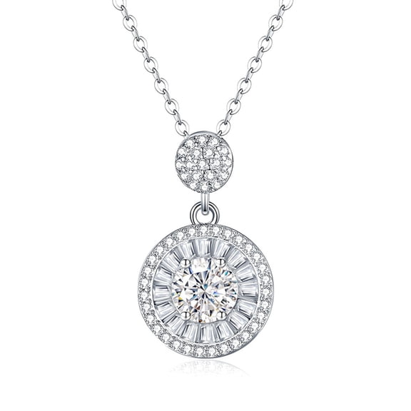 Moissanite Pendant Necklace for Women 1CT D Color VVS1 Moissanite Necklace 925 Sterling Silver Diamond Necklace Jewelry 40 5CM