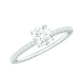 thumbnail image 1 of Rosec Jewels Certified Moissanite Promise Ring - 1/2 Carat - Moissanite Solitaire Ring for Women - D-VS1 Grade, 14K White Gold, US 4.50, 1 of 8
