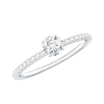 thumbnail image 1 of Rosec Jewels Certified Moissanite Promise Ring - 1/2 Carat - Moissanite Solitaire Ring for Women - D-VS1 Grade, 18K White Gold, US 5.00, 1 of 8