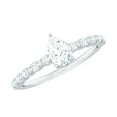 thumbnail image 1 of Rosec Jewels Moissanite Promise Ring (D-VS1 Quality) - 5X7 mm Pear Moissanite Ring for Women - Ready to Gift for Valentines, 14K White Gold, US 10.00, 1 of 9