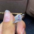 thumbnail image 1 of Moissanite Ring 1.50 Cts Heart Shape VVS1 Brilliant Cut Ring, Anniversary Gift, Women's Ringï¼ŒHalo Engagement Ring Gift ,Promise Ring, 1 of 5