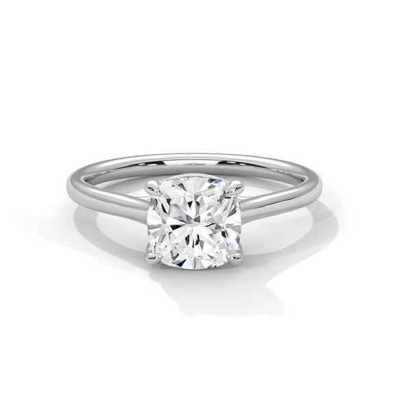 Moissanite Ring Cushion Cut Gemstone Ring Engagement Ring 925 Sterling Silver Ring