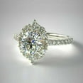 thumbnail image 1 of Moissanite Ring Round Cut Moissanite Ring 18K White Gold Plated Ring Diamond Moissanite Ring Stacking Ring Simple Ring Anniversary Ring, Engagement Ring, 1 of 6