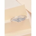 thumbnail image 1 of Moissanite Ring, Silver Simple Band Ring, April Birthstone Ring, 925 Sterling Silver Vintage Ring for Women, 1 of 3