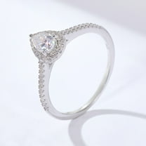 Moissanite Ring for Women 0.4CT Diamond Engagement Rings 18K White Gold Plated 925 Sterling Silver Moissanite Ring Womens Diamond Rings Diamond Promise Ring Thin Diamond Band