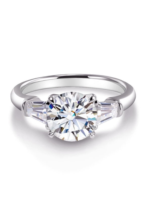 Moissanite Ring for Women 2 Ct Moissanite Engagement Rings 18K 925 Sterling Silver Moissanite Ring Womens Diamond Rings Diamond Promise Ring Womens Lab Diamond Ring