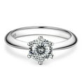 thumbnail image 1 of Moissanite Ring for Women 1ct D Color VVS1 S925 Sterling Silver Diamond Rings Moissanite Anniversary Promise Wedding Rings for Women with Certificate, 1 of 9