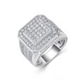thumbnail image 1 of Moissanite Rings Mens Engagement Ring Band 925 Sterling Silver Wedding Ring D Color VVS1 Clarity Diamond Rings Size 6-10, 1 of 6