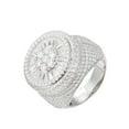 thumbnail image 1 of Moissanite Rings for Men D Color VVS1 Clarity Diamond Ring Men Wedding Band 18K White Gold Plated 925 Sterling Silver Promise Rings for Him Size 7-11, 1 of 7