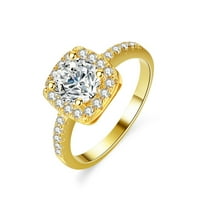 Moissanite Rings for Women 1ct D Color VVS1 Clarity Diamond Engagement Rings 14K Plated 925 Sterling Silver Moissanite Wedding Bands with Certificate