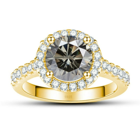 Moissanite Rings for Women 1ct Round Cut D Color VVS1 Diamond Rings Moissanite Engagement Wedding Rings for Women with Certificate