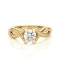thumbnail image 1 of Moissanite Round Cut Moissanite Solitaire Engagement Ring 14K Yellow Gold Plated S925 Silver Anniversary Wedding Promise Ring for Women, 1 of 5