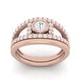 thumbnail image 1 of Moissanite Round Women Engagement Ring 1.80 Ctw EF Color VVS1 Clarity 925 Sterling Silver Rose Vermeil, 1 of 5
