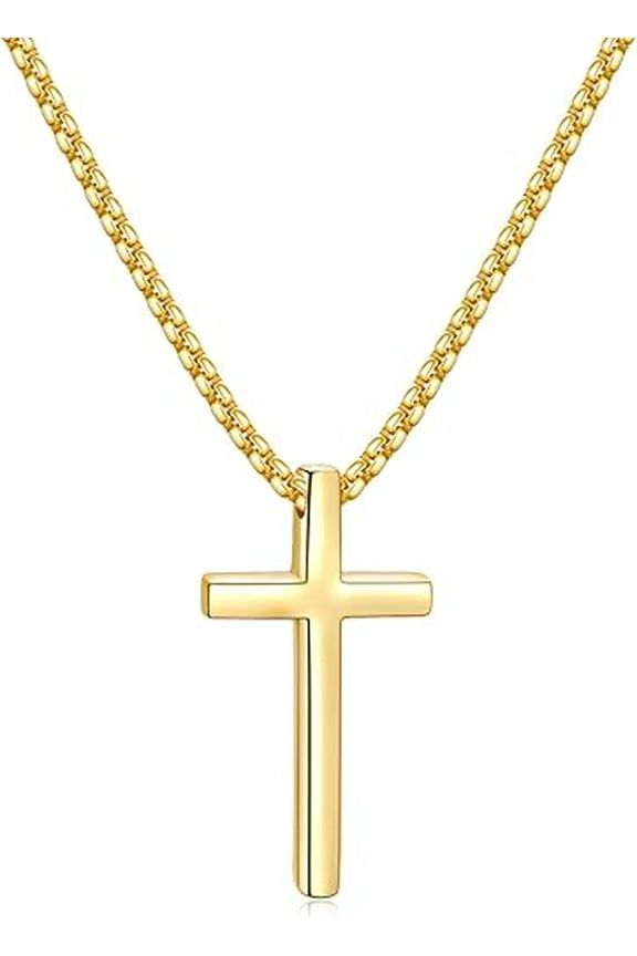 Moissanite S925 Cross Pendant Necklace for Women Men, 0.9cctw D Color VVS Clarity Round Brilliant Cut Diamond