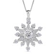 thumbnail image 1 of Moissanite Silver Rhodium Plated Pendant Necklace Size 20 Inches Ct 2.95, 1 of 1